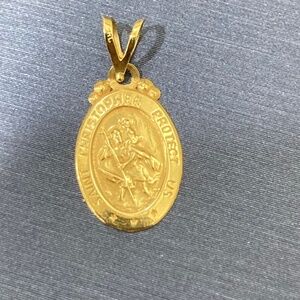 10k Yellow gold saint Christopher pendant